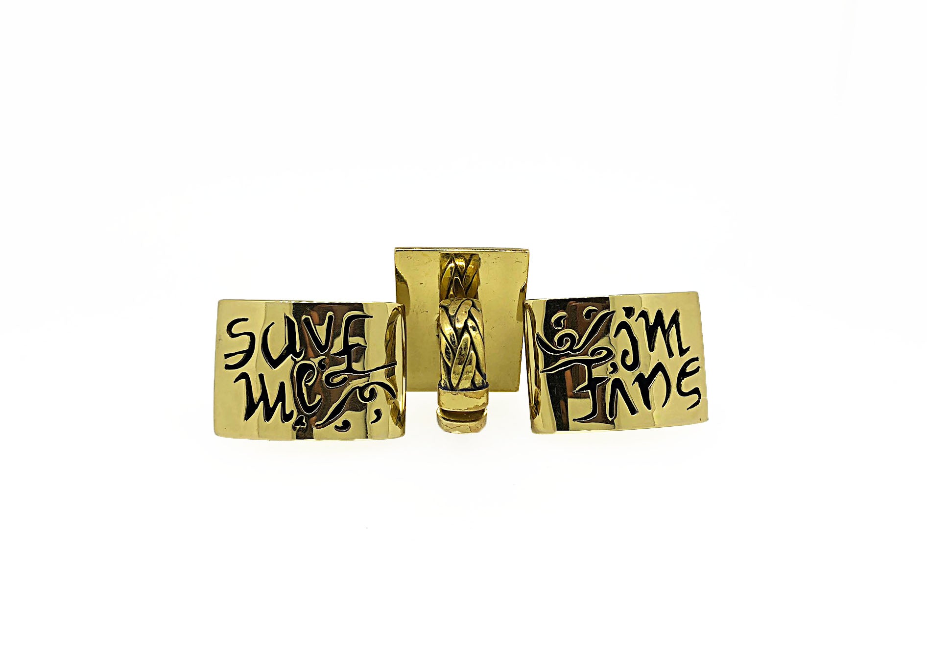SAVE ME, I'M FINE -Status Update Ring Unisex