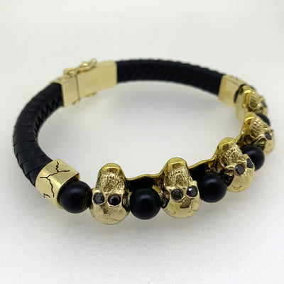 Mark Baker Skull Bracelet for Jonny Blaze by Gypsy Belles Brass
