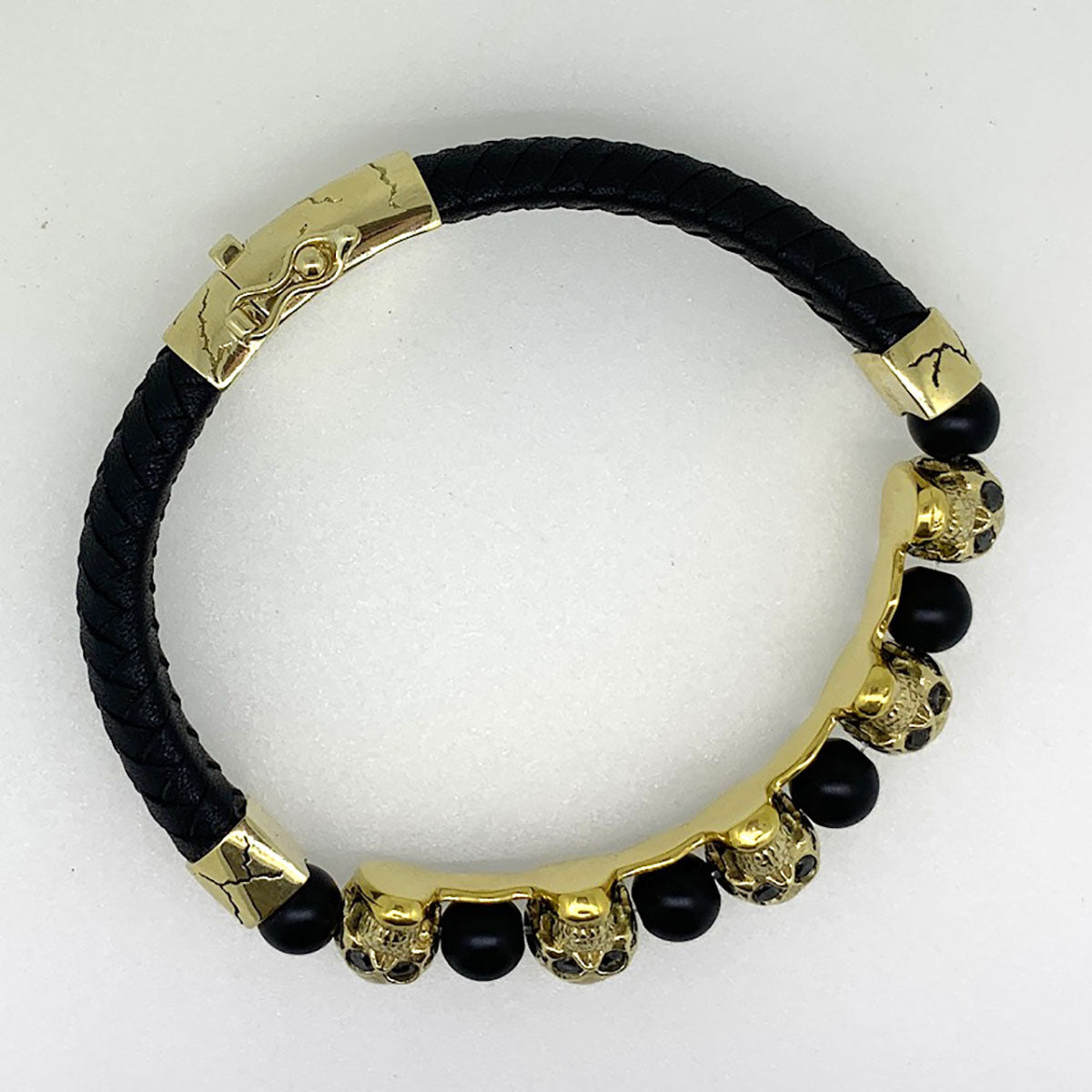 Mark Baker Skull Bracelet for Jonny Blaze by Gypsy Belles Brass