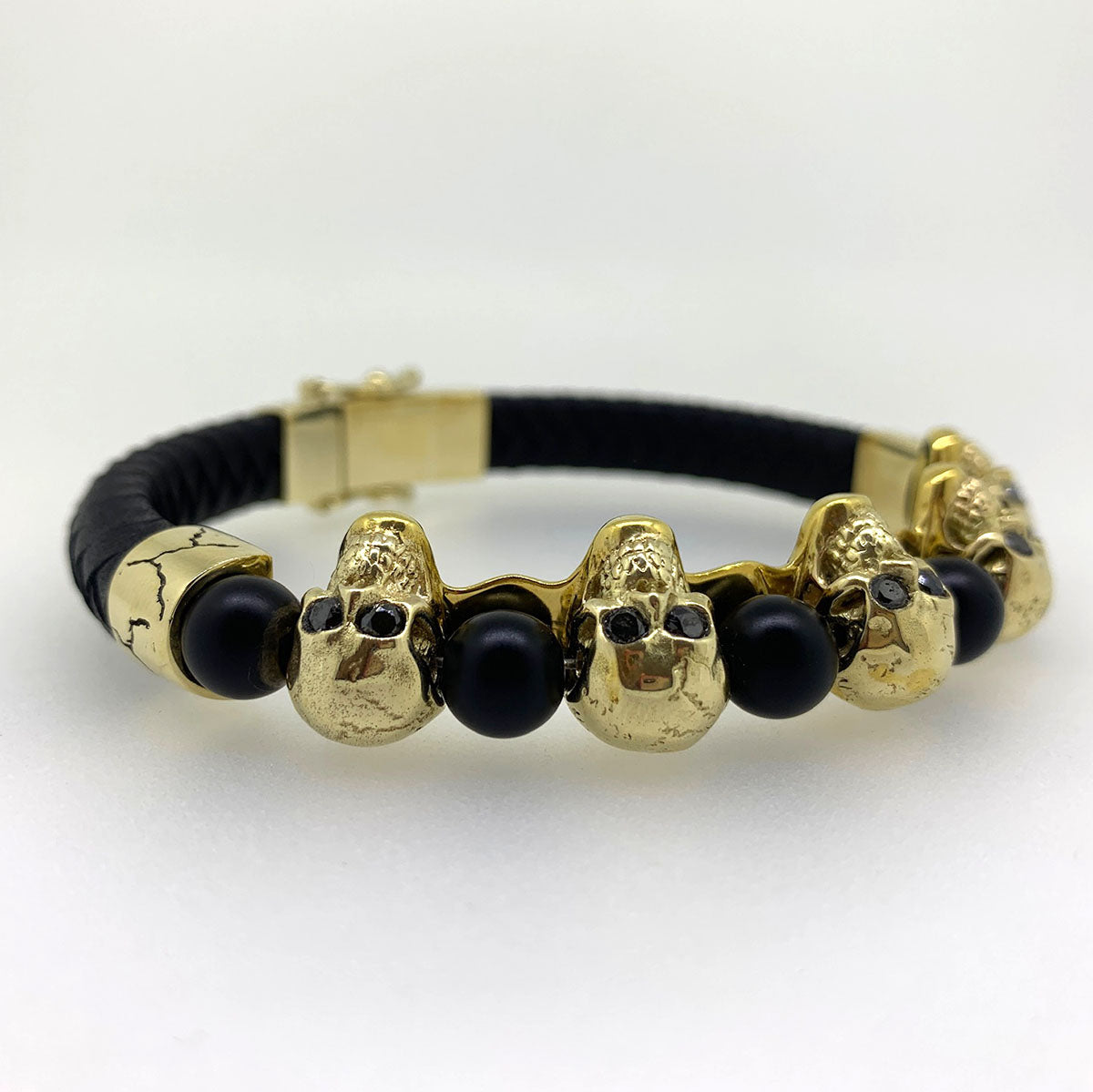 Mark Baker Skull Bracelet for Jonny Blaze by Gypsy Belles Brass
