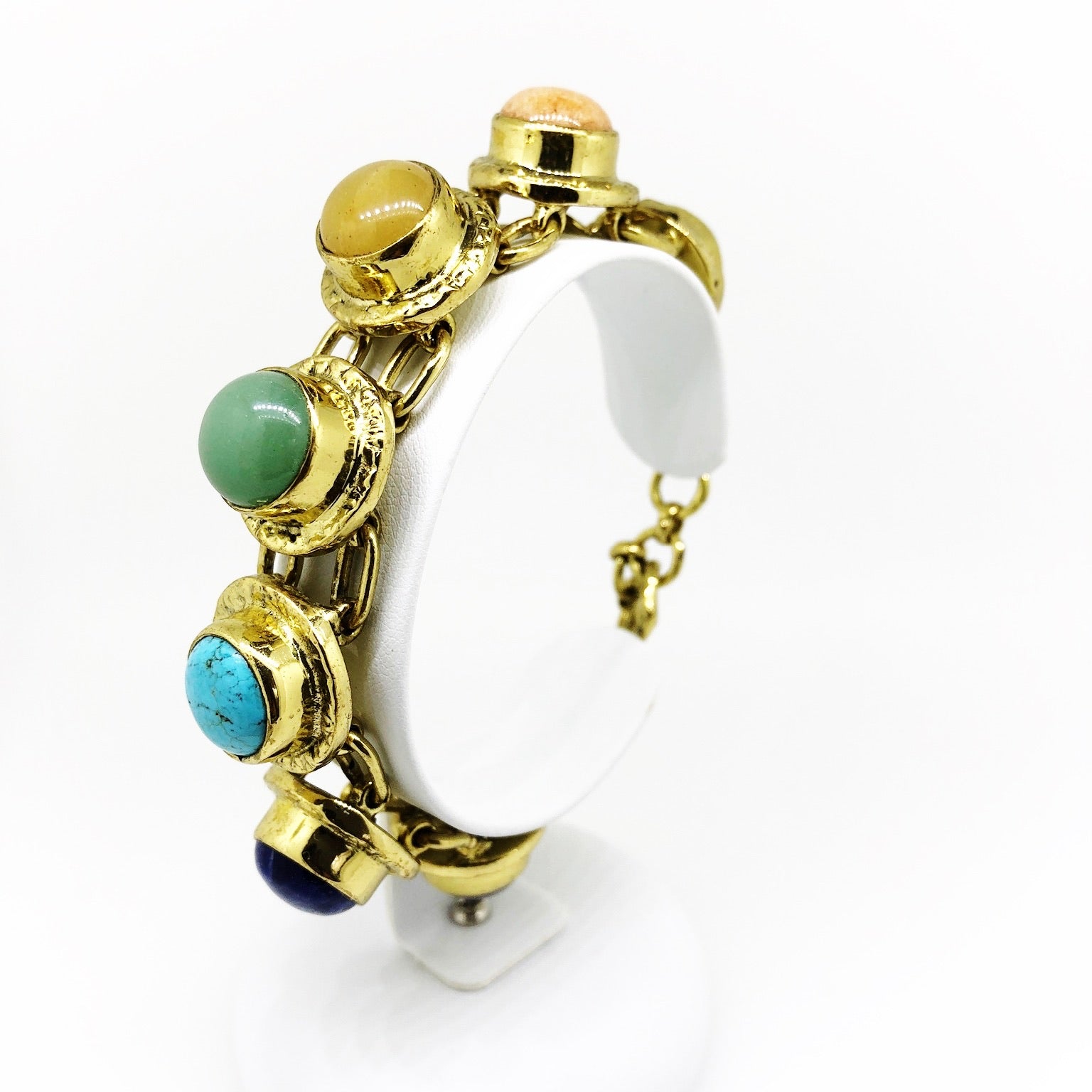 7 Chakra Articulated Statement Bracelet