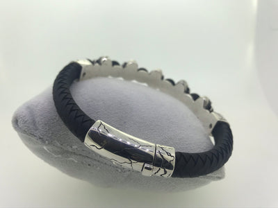 Mark Baker Skull Bracelet - Silver and Black Diamonds by Gypsy Belles