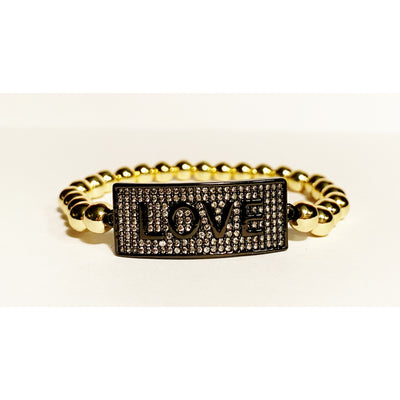 Black Gold & Bling LOVE Bracelet