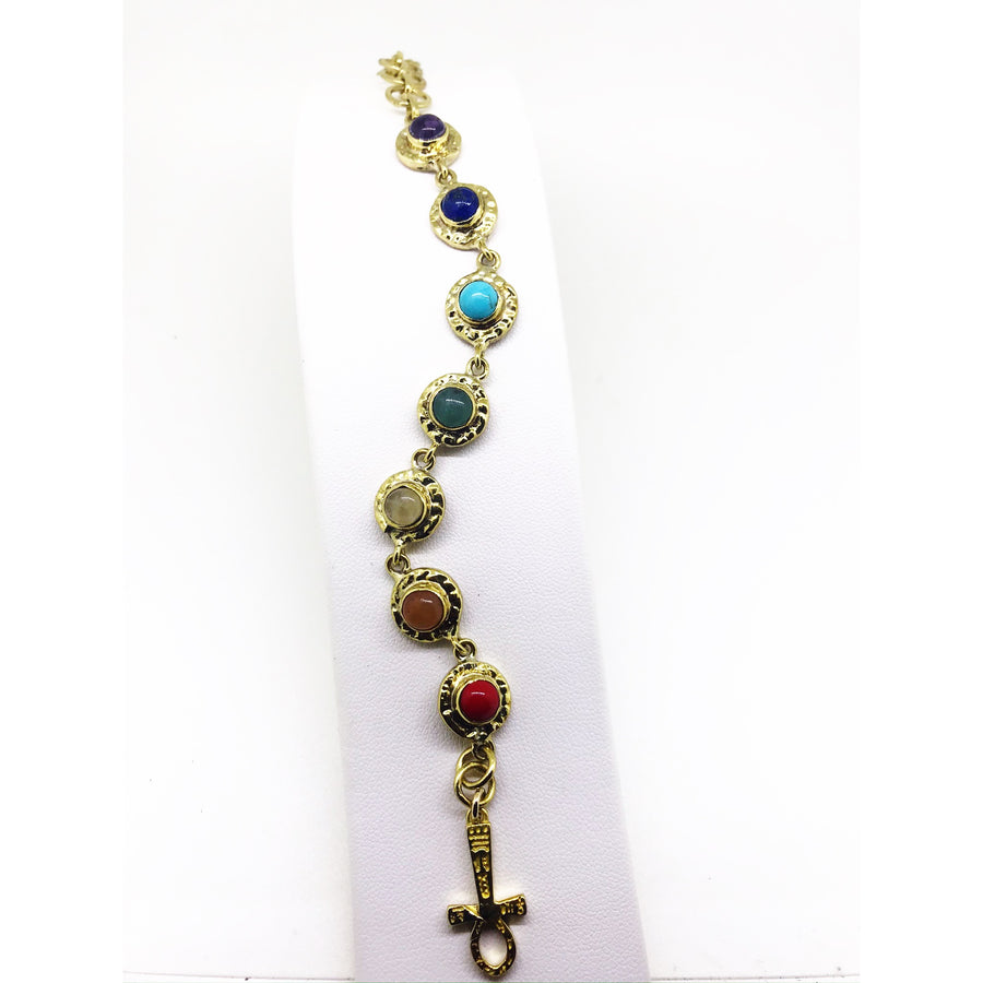 Kundalini 7 Chakra Articulated Snake Bracelet