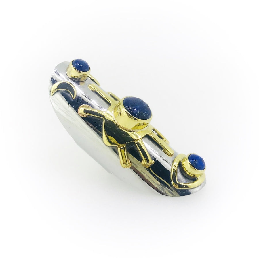 Eye See You Lapis Talisman Long Ring