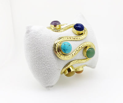 7 Chakra Snake Coil Adjustable Wrist Cuff