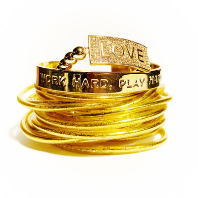 WORK HARD - PLAY HARDER Unisex Bangle