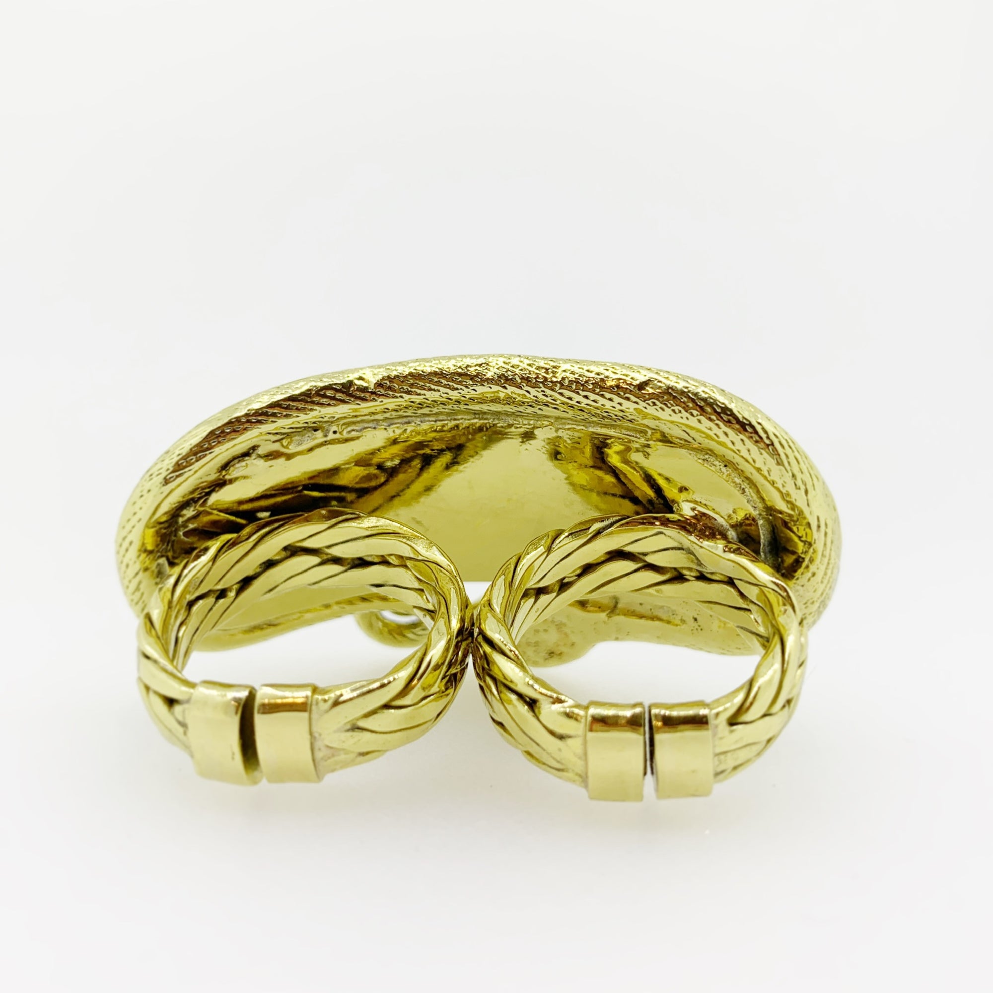 Temple Snake Red Gemstone Knuckle Ring