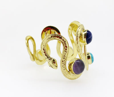 7 Chakra Snake Coil Adjustable Wrist Cuff