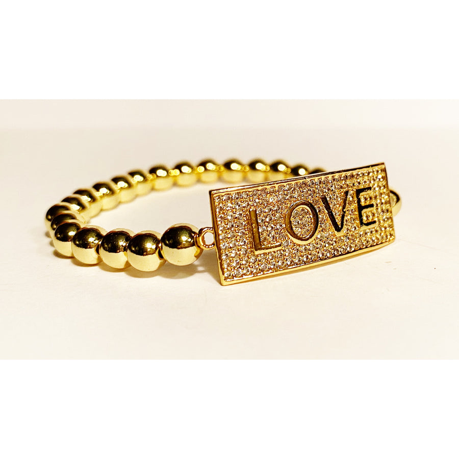 Gold & Bling LOVE bracelet