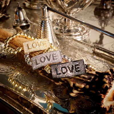 Gold & Bling LOVE bracelet