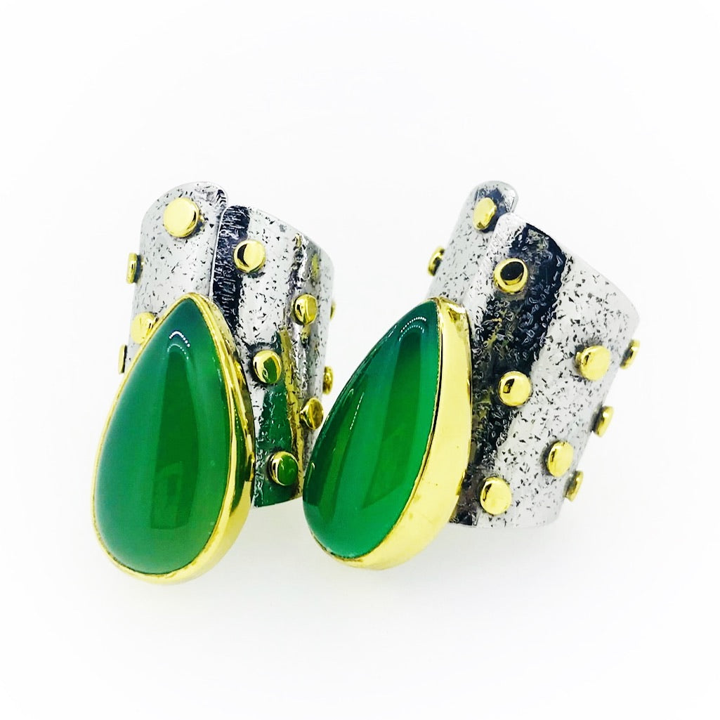 Emerald Green Cabochon Tara Wrap Ring