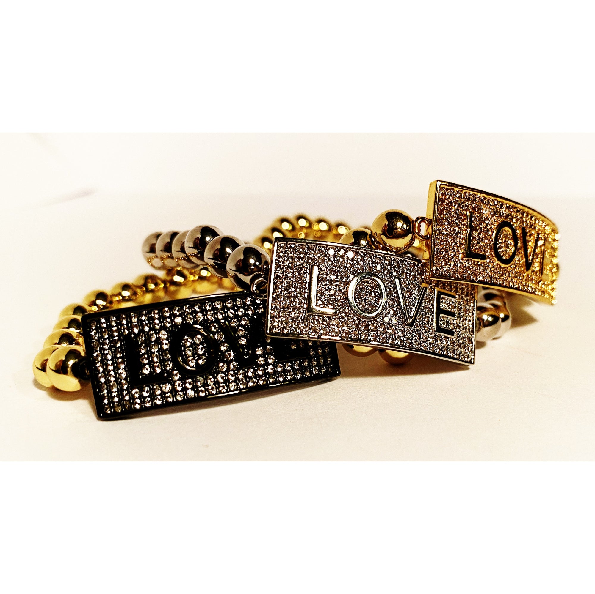 Gold & Bling LOVE bracelet