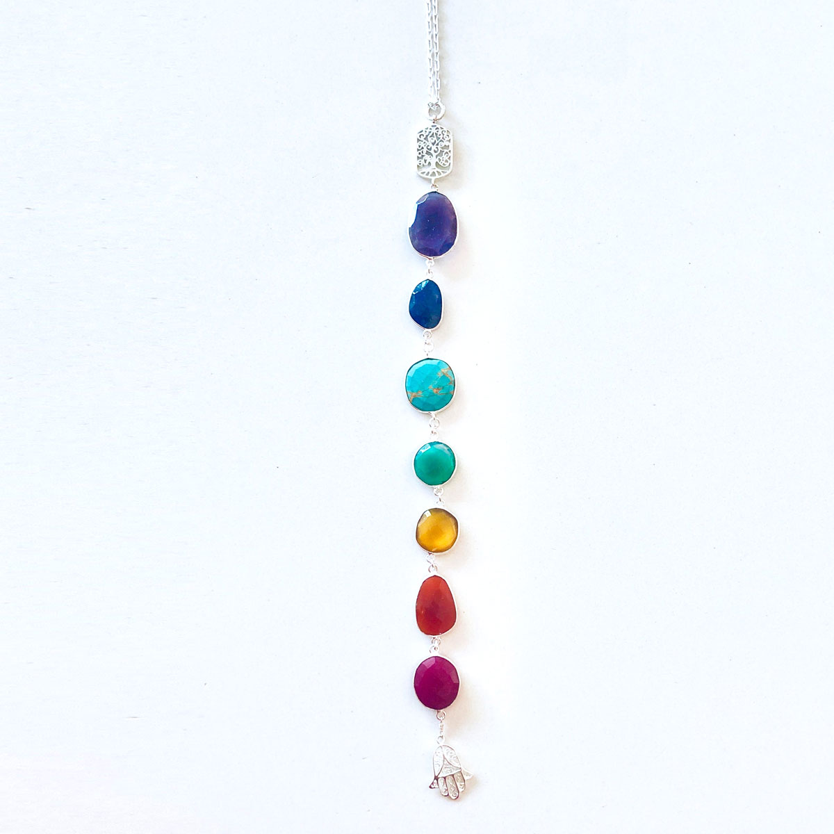 Gemstone 7 Chakra Necklace - Long